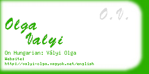 olga valyi business card